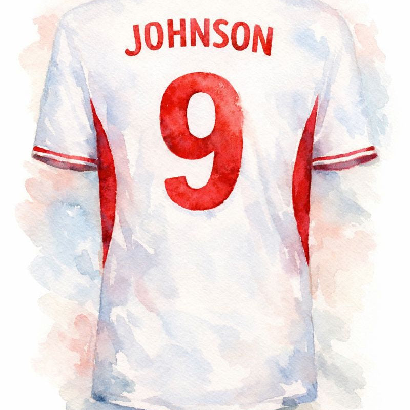 Framed A4 home nations rugby jersey (can be personalised)