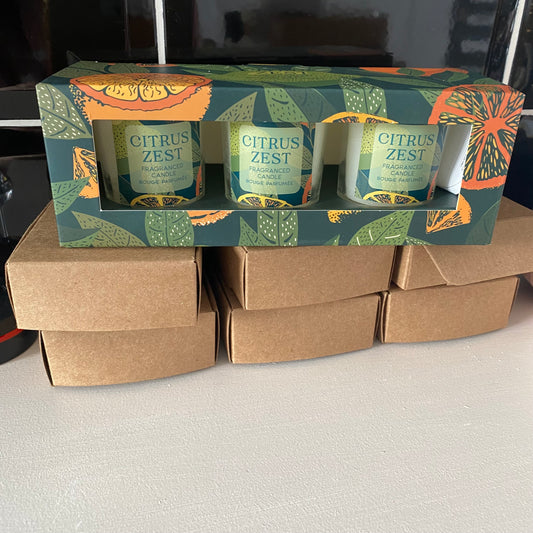 Citrus zest candles
