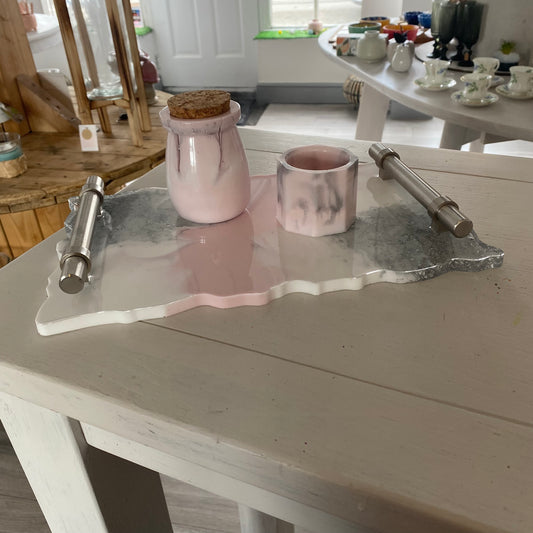 Vanity tray and pots