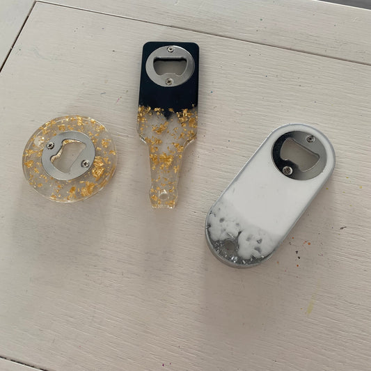 Resin bottle openers