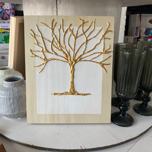 Handmade plaster tree of life picture