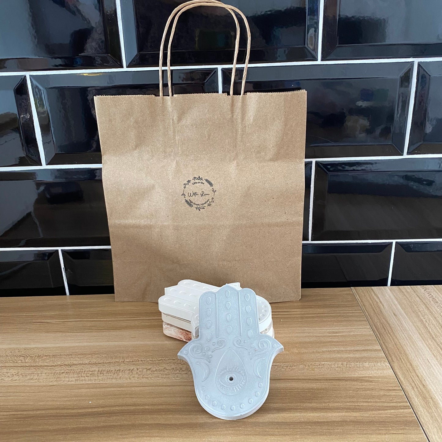 Mandala hand incense stick holder