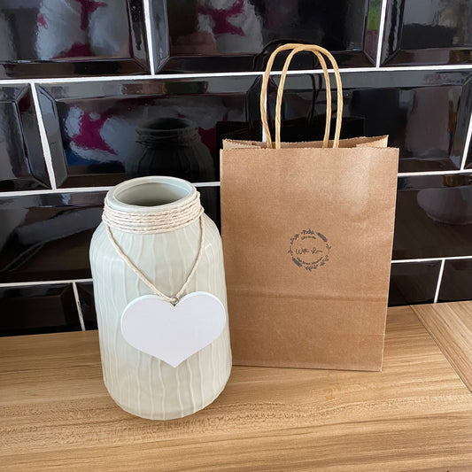 Glazed heart vase