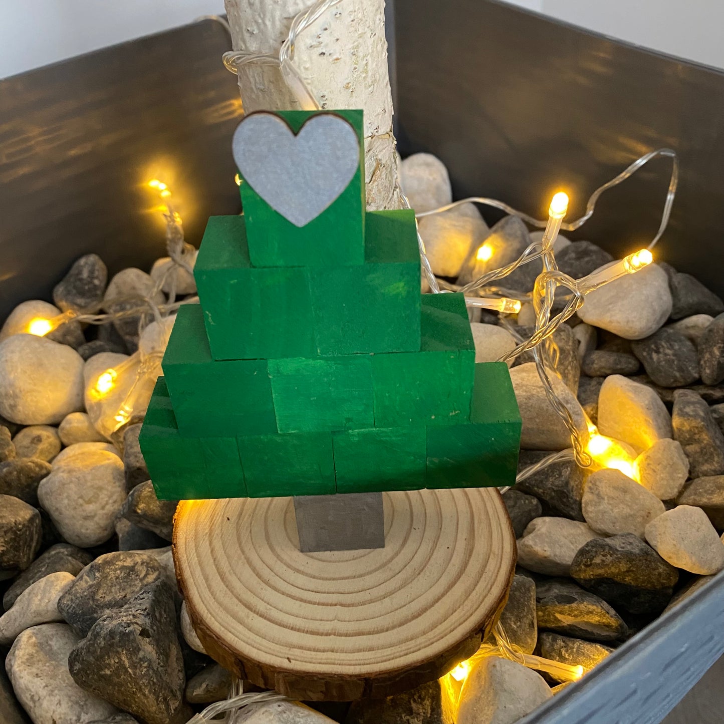 Handmade block christmas trees