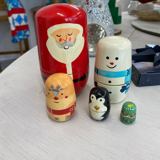 Christmas russian nesting dolls