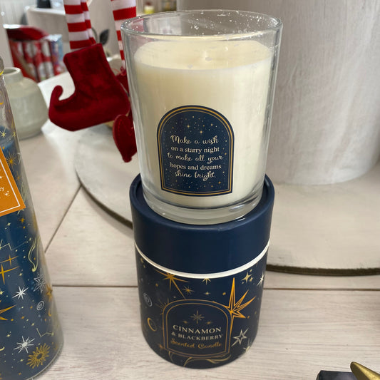 Christmas boxed candle (cinnamon and blackberry)