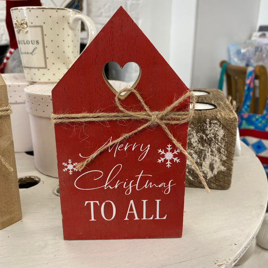 Christmas house standing sign