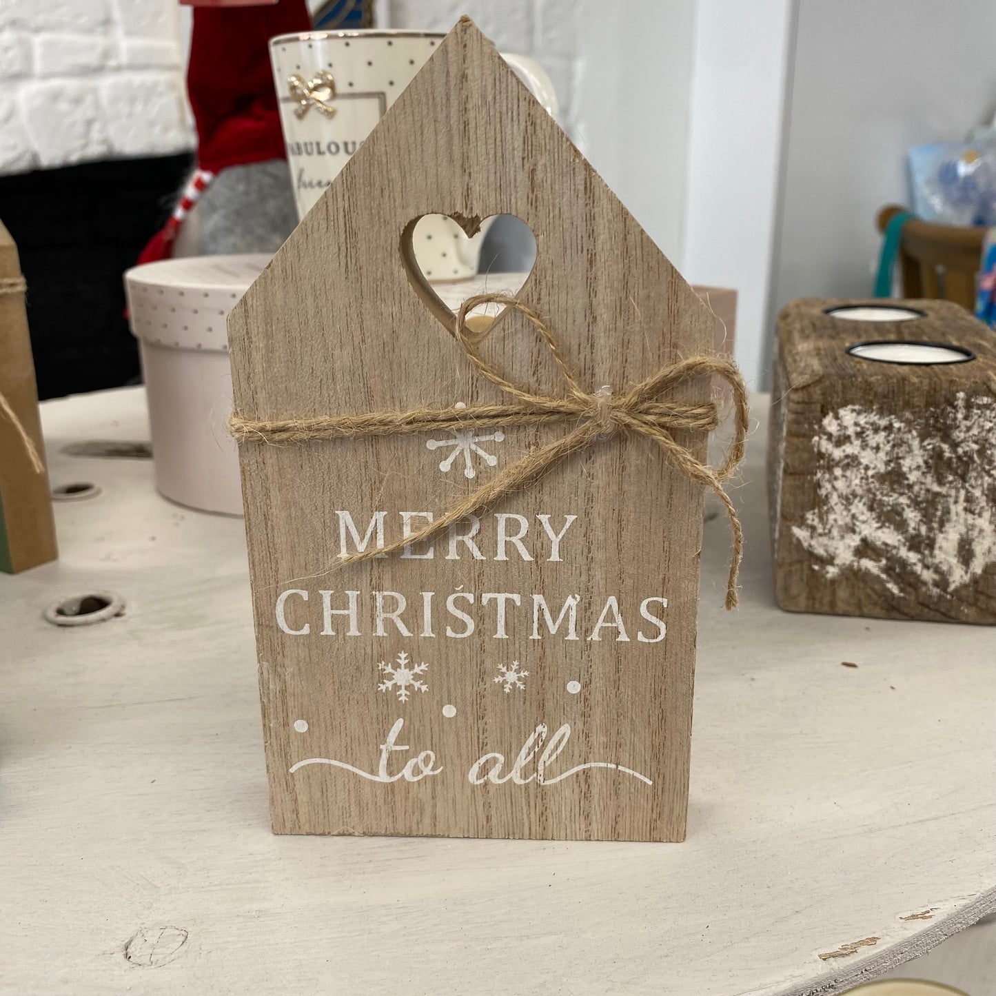 Christmas house standing sign