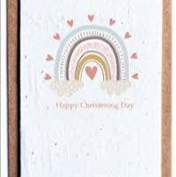 Christening plantable wildflower seed card