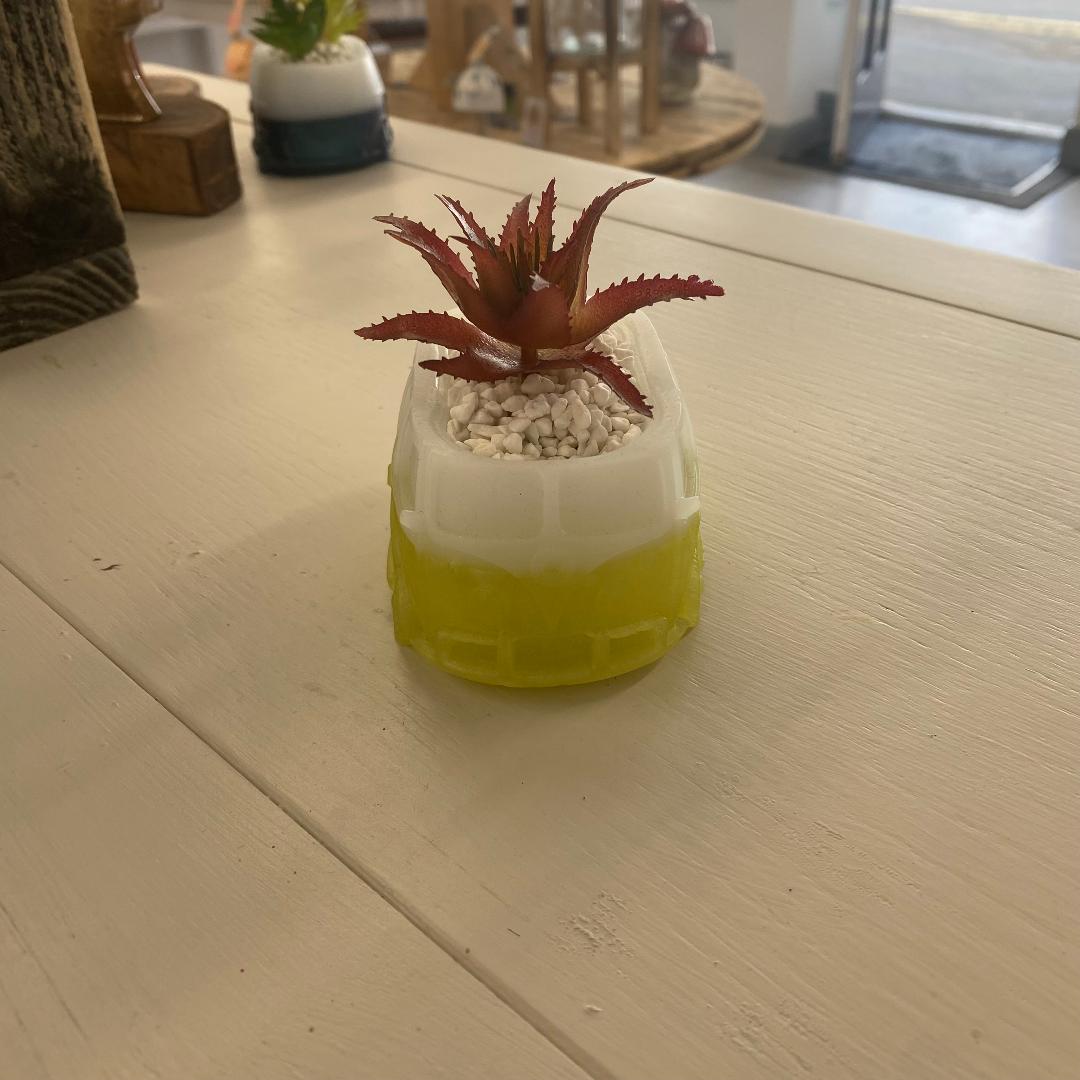 Handmade resin campervan succulent