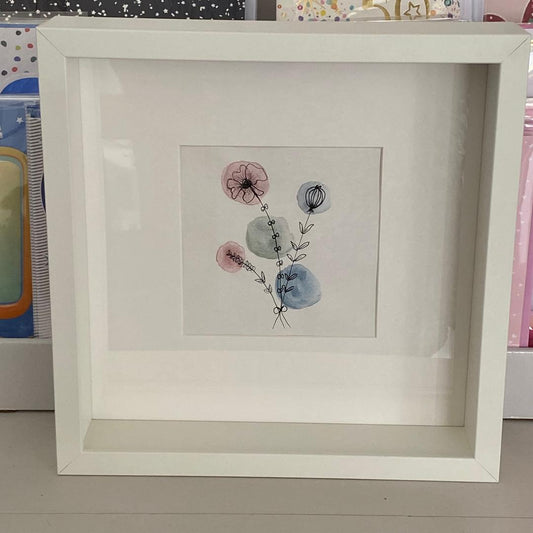 Hand painted floral picture
