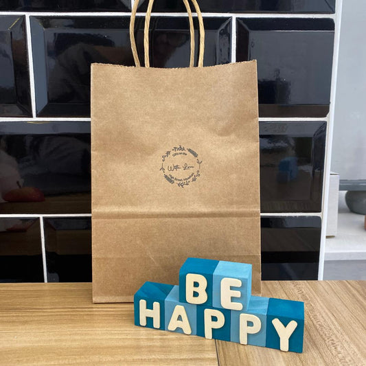 Wooden message blocks