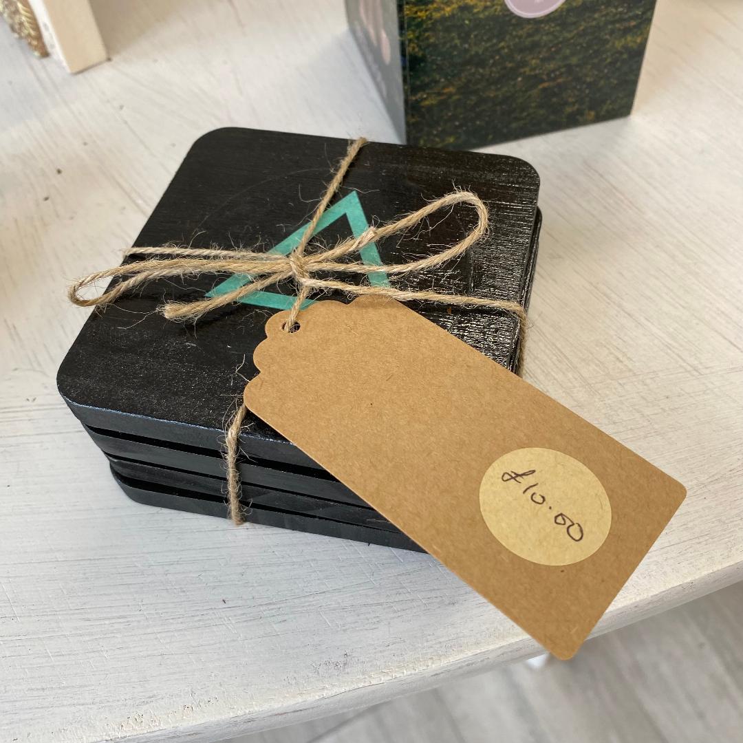 Handmade themed coasters