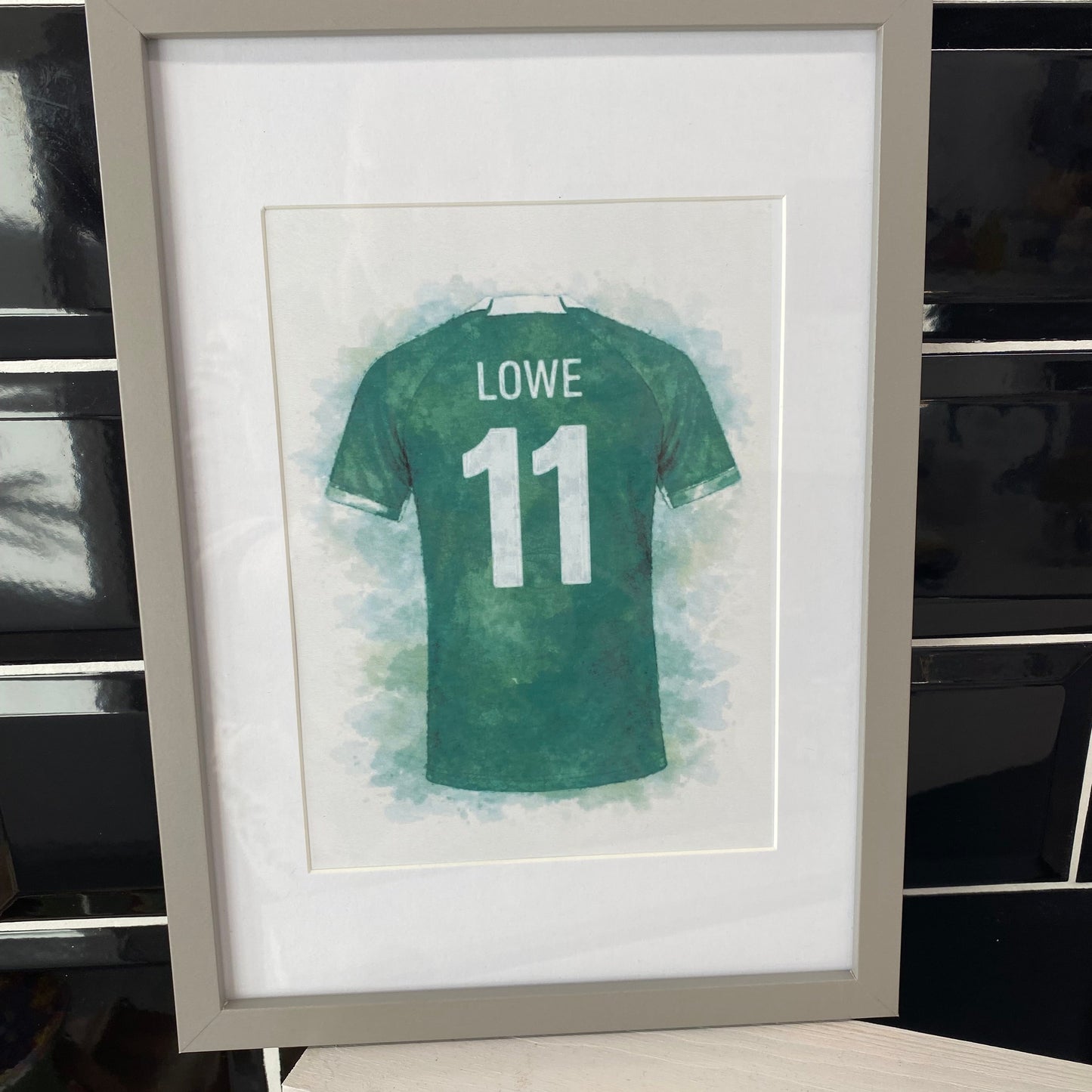Framed A4 home nations rugby jersey (can be personalised)