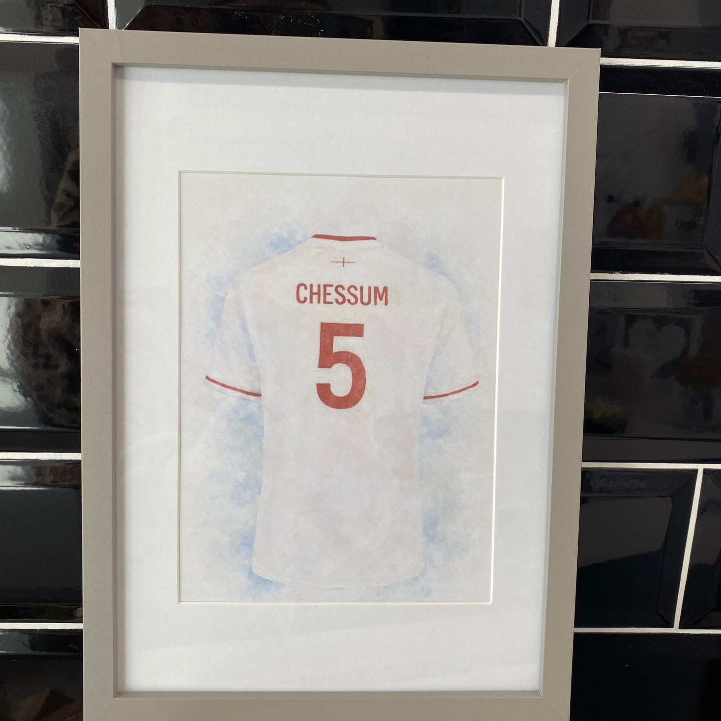 Framed A4 home nations rugby jersey (can be personalised)