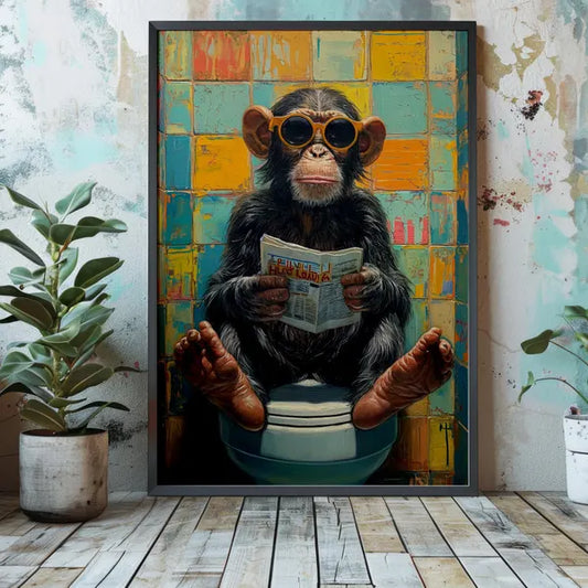 Graffiti chimp 8x10 (framed)