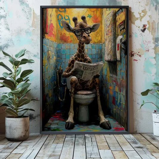 Graffiti giraffe framed 8x10