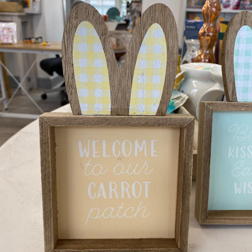 Bunny ears picture with easel